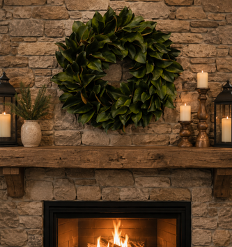 30" Magnolia Leaf Wreath