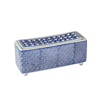 Garden Row Arranger Vase Blue