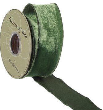 2.5" x 10 Yards Majestic Green Velvet Ribbon