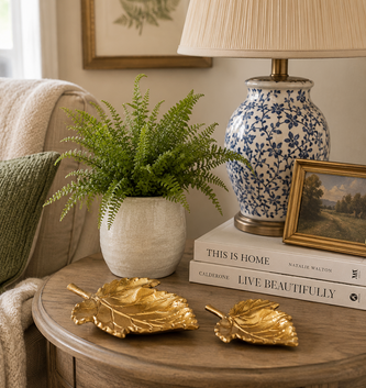 Golden Leaf Plate (2-Sizes)