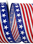 2.5" x 10 Yds Linen Patriotic Ribbon
