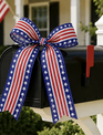 2.5" x 10 Yds Linen Patriotic Ribbon
