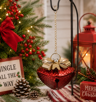 Hanging Red Christmas Jingle Bell