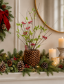 Holly Berry Twig Spray