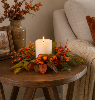 12" Mixed Berry Candle Ring