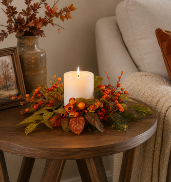 12" Mixed Berry Candle Ring