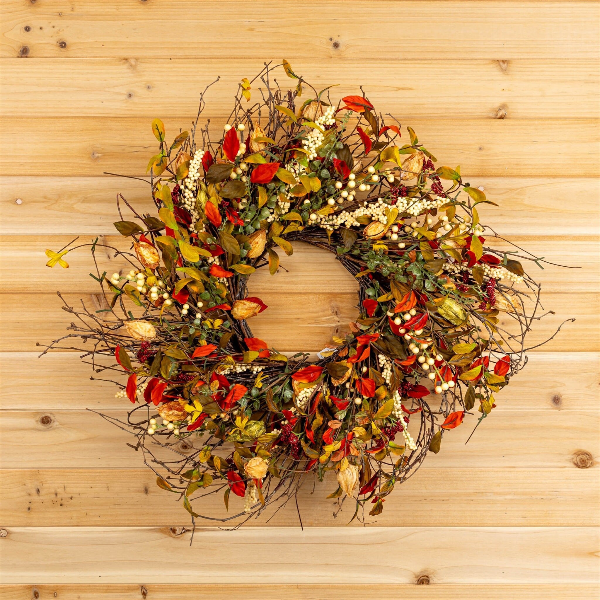 20" Cape Gooseberry Twig Wreath