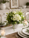 Custom Hydrangea & Rose Myrtle in Ribbed Container