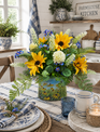 Custom Black Eyed Susan in Garden Bucket Arrangement