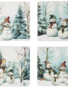 Set of 4 Snowy Day Coasters