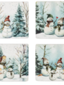 Set of 4 Snowy Day Coasters
