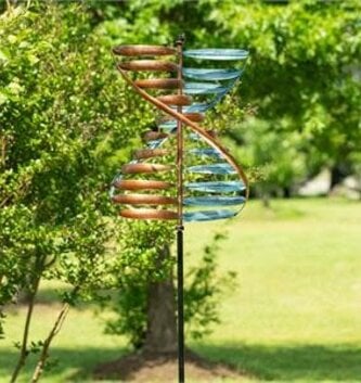 Metal Twisting Helix Wind Spinner