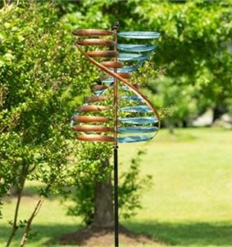 Metal Twisting Helix Wind Spinner
