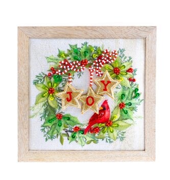 Beaded Joy Christmas Art