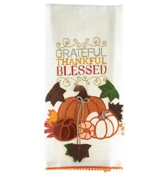 Grateful Thankful Blessed Fall Towel