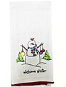 Welcome Winter Snowman Towel