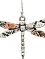 Copper & Silver Dragonfly Earrings