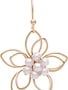 Wire Flower w/ Pearl Earrings