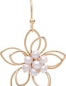 Wire Flower w/ Pearl Earrings