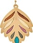 Multi Wood Inlay Leaf Earrings