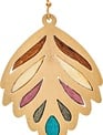 Multi Wood Inlay Leaf Earrings