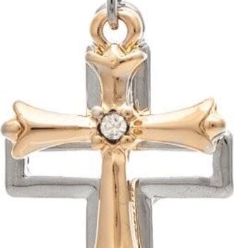 Layered Double Cross Earrings