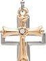 Layered Double Cross Earrings