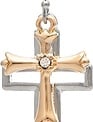 Layered Double Cross Earrings