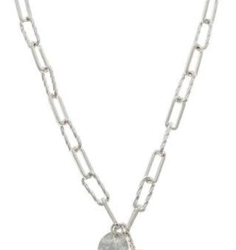Link Chain Medallion Necklace Earrings Set