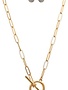 Crystal Orb Toggle Necklace & Earring Set