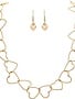 Heart Link Chain Necklace & Earring Set