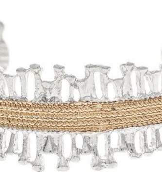 Twig Braid Chain Cuff Bracelet
