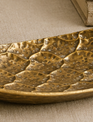 Golden Hammered Metal Tray