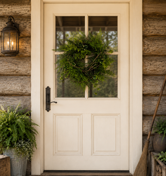 Custom Fern Wreath w/ Mossy Vine Nest