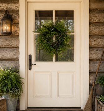 Custom Fern Wreath w/ Mossy Vine Nest