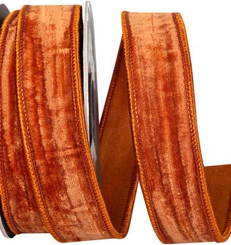 Crushed Velvet Touch Deluxe Wired Edge Ribbon (2 Widths)