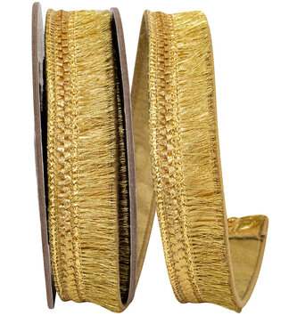 7/8" x 5 Yards Fringed Beaded Deluxe Wired Edge Ribbon