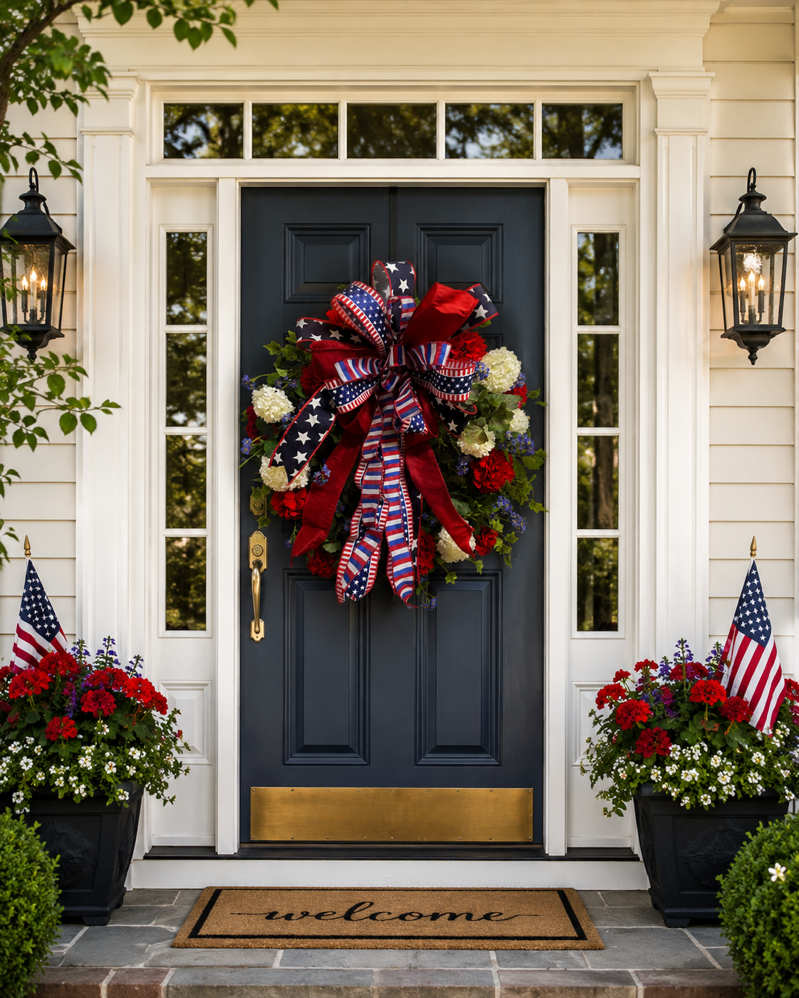 Custom Patriotic American Wreath