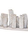 Whitewashed Embossed Multi Vase