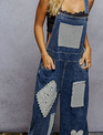 POL Clothing Inc Denim Overall w/ Crocheted Patches By: POL