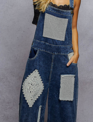 POL Clothing Inc Denim Overall w/ Crocheted Patches By: POL