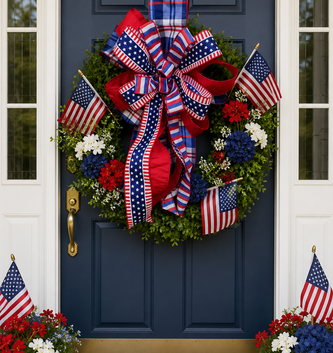 Custom Happy Birthday America Bow