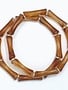 Double Strand Brown w/ Gold Bead Bracelet