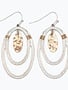 Two Tone Layered Drop Earrings