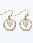 Hammered Gold Hoop w/ Pearl Drop Earrings