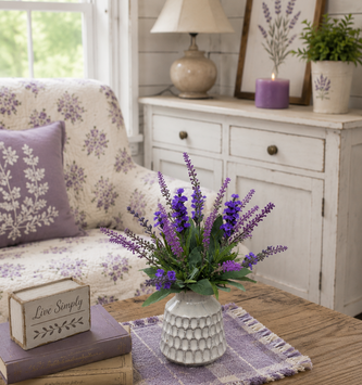 Custom Mixed Lavender in Artisan Vase