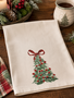 Christmas Tree with Bow Tea Towel
