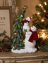 LED Snowmen Decorating Tree