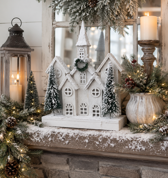 LED Snow Village w/ Church
