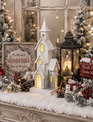 Battery Operated Winter White Church (3-Sizes)